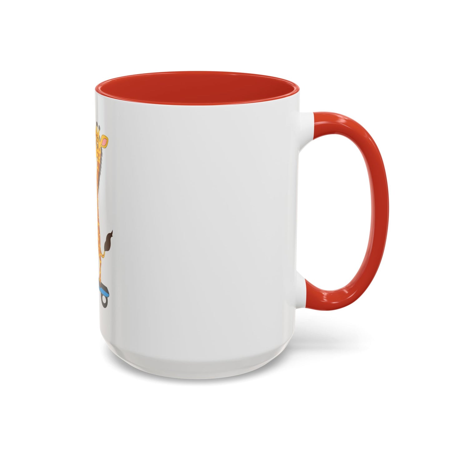 Giraffe Scooter Coffee Mug — "Hello my name is JJ" Peaceful Vibes (11/15oz)